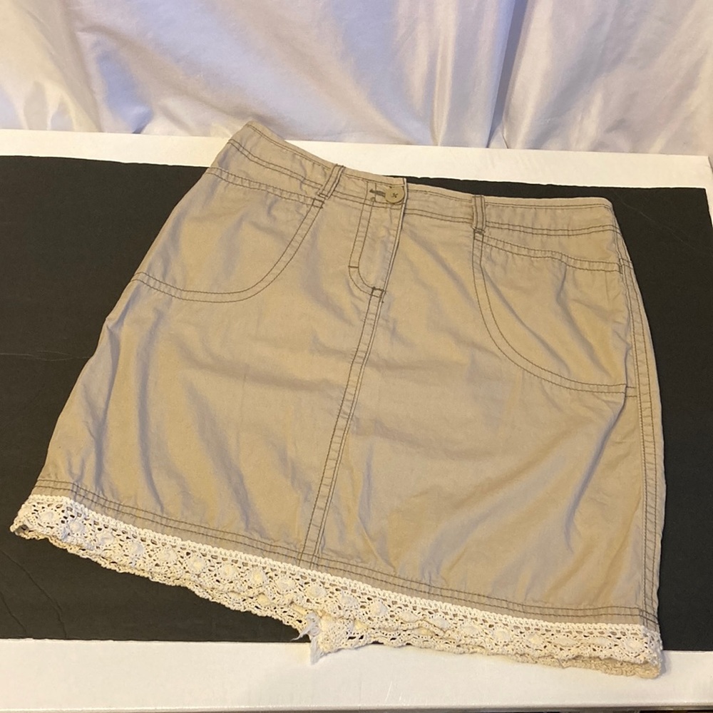 Faded Glory Tan Mini Skirt Size 10